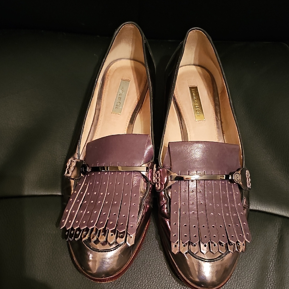 Louise et Cie Taupe Leather Loafers